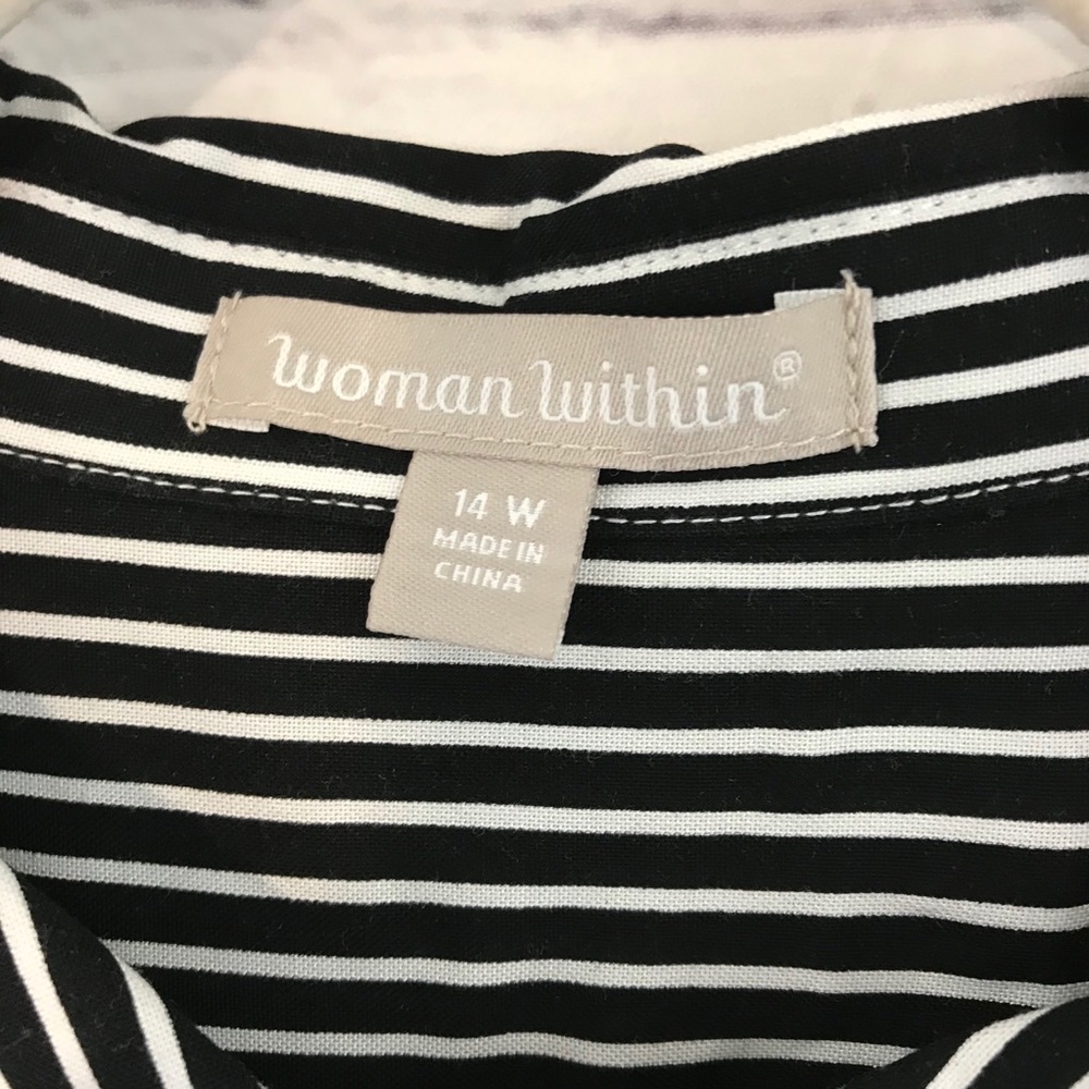 Woman Within Pin Stripe Dress - Picture 4 of 5